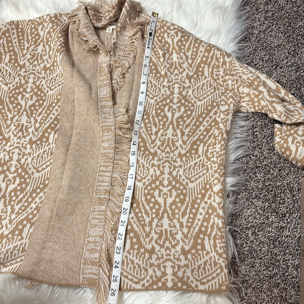 NWT Lucky Brand Shawl Collar Open Front Jacquard Knit Cardigan Size S - Picture 15 of 15